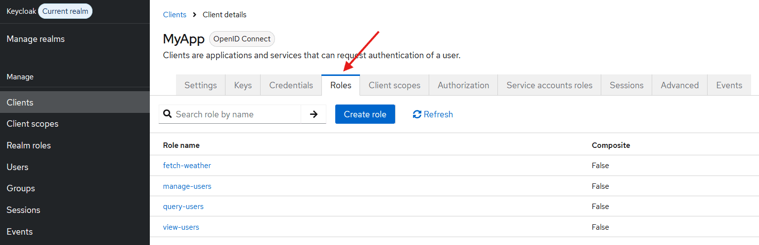 ASSIST Software Keycloak Roles