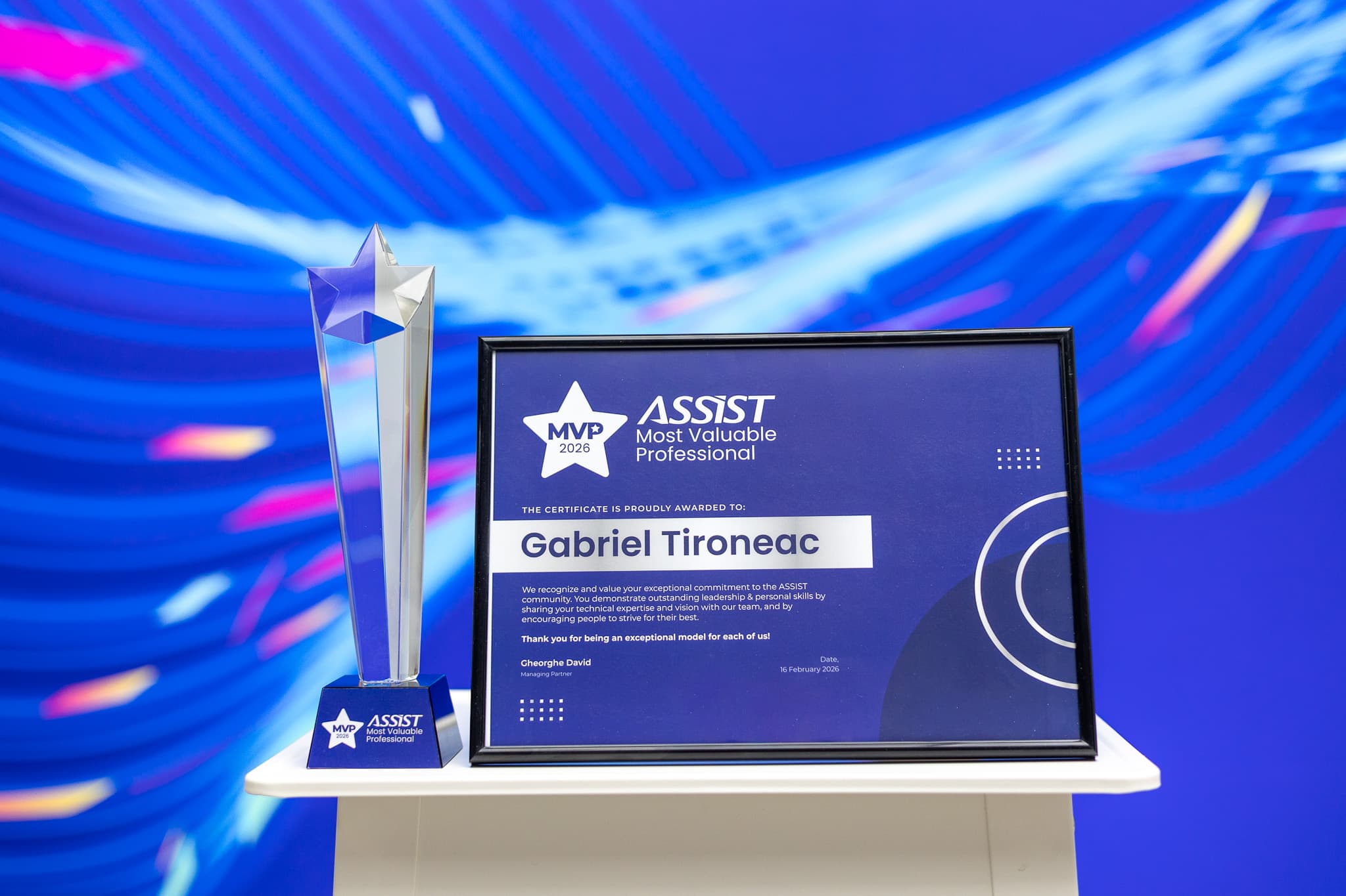 Gabriel Tironeac MVP 2026 ASSIST Software 3
